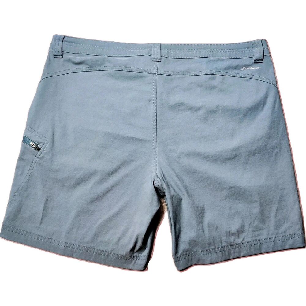 Eddie Bauer Women's Size 16 Hiking Shorts Gray Stretch Nylon Zip Pocket Outdoor - Picture 2 of 9